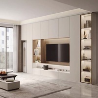 Meuble TV mural moderne, unité de rangement TV multi-compartiments personnalisable pour salon OEM ODM