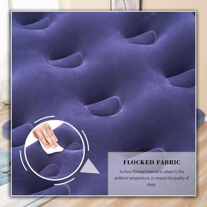 A la venta, cama de aire de diseño doble, colchón de aire <span class=keywords><strong>inflable</strong></span> Flocado de tamaño completo con bomba incorporada - Product Image 3