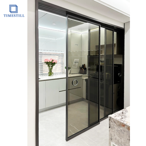 <span class=keywords><strong>Porte</strong></span> <span class=keywords><strong>coulissante</strong></span> en verre TIMESTILL, <span class=keywords><strong>porte</strong></span> <span class=keywords><strong>coulissante</strong></span> de cuisine en aluminium, <span class=keywords><strong>porte</strong></span> <span class=keywords><strong>coulissante</strong></span> en verre à 4 panneaux, portes coulissantes en verre noir 8 mm 6035 T5 - Product Image 3