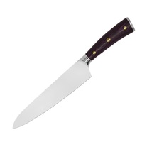Couteau de chef Uae Gold Chef 8In Case 8 in Set Couteaux Nsf Gris Crochet Long 440C Mince 2020 Deba M390 7Pcs Vache Bois Blanc Japon Pierre