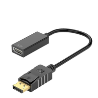 Adaptador DP a HDTV Macho-Hembra 4K 30Hz con Cubierta de PVC y Blindaje de Lámina para Laptop, Monitor de Escritorio y Proyector