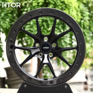 Jantes forgées HTOR, finition noire mate avec bord en fibre de carbone, 16-24 pouces, 5 trous, jantes de voiture pour SUV A4 Macan Cayenne <span class=keywords><strong>911</strong></span> GLE GLC - Product Image 1