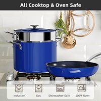 Juego de Utensilios de Cocina Duralon Lux de 13 Piezas, Ligeros, Super Antiadherentes, con Asas Reutilizables, Aptos para Todas las Estufas