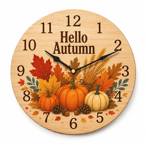 Orologio <span class=keywords><strong>da</strong></span> <span class=keywords><strong>Parete</strong></span> in Legno per Casa, Ufficio, Hotel, Caffè, Decorazione 25x25cm, Orologio Rotondo <span class=keywords><strong>da</strong></span> Appendere, Regalo Stampato per le Feste, Scelta Personalizzata all'Ingrosso - Product Image 2