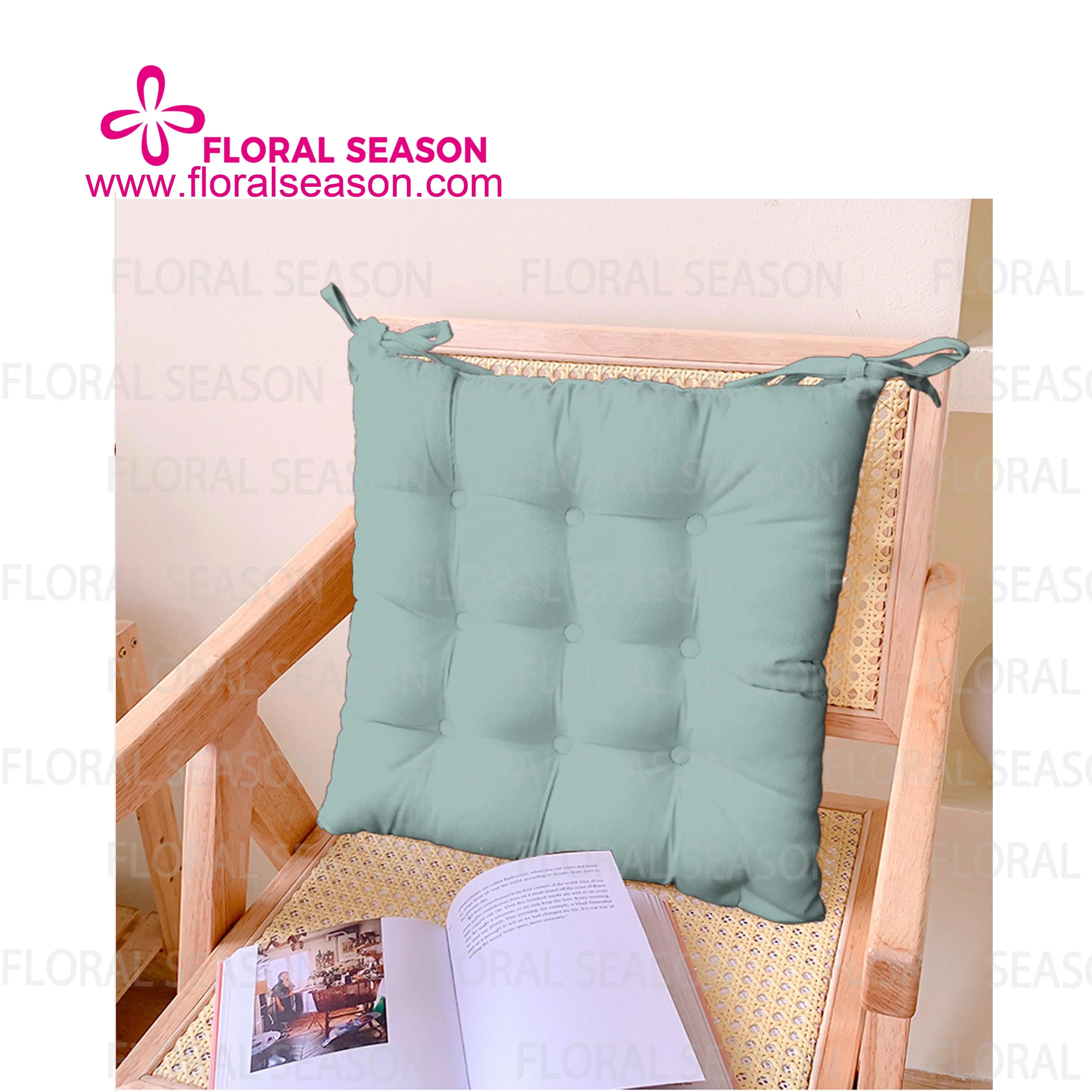 Wholesale Solid Color Pillows Soft Thick Chair Pad Tatami Daybed Floor Cushion