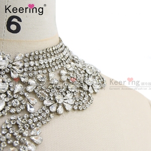 WDP-165 lấp lánh Rhinestone vạt áo đính bảng điều khiển ăn mặc vá cho buổi tối - Product Image 5
