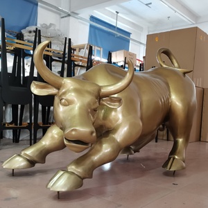 Escultura de Toro <span class=keywords><strong>Dorado</strong></span> de Acero Inoxidable de Tamaño Personalizable para <span class=keywords><strong>Hotel</strong></span>/Centro Comercial/Decoración de Arte Público Moderno - Product Image 2