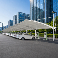 Cochera Solar para Estacionamiento en Campo Abierto con Soporte de Acero Galvanizado en Caliente, Garantía de 25 Años y Resistencia al Viento de 56M/S