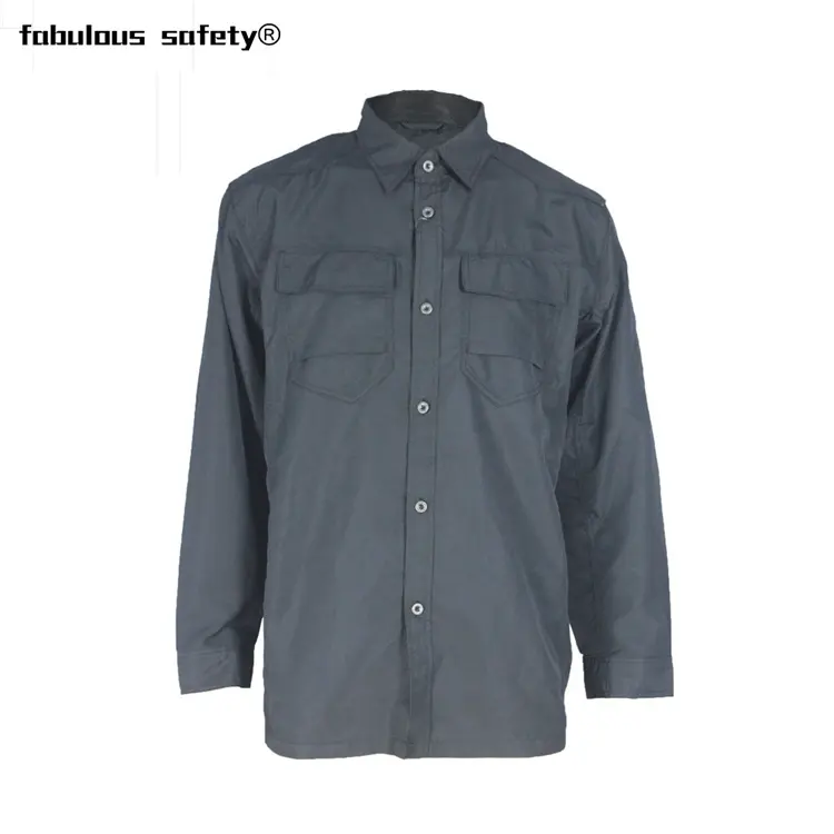 NFPA2112 — chemise à manches longues pour hommes, anti-flamme naturelle