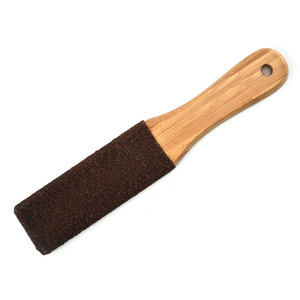Custom logo Wooden Paddle Foot Files <strong>Callus</strong> <strong>Remover</strong> Pedicure With Wood Handle
