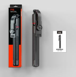 Support de téléphone portable F15 rotatif à 360 degrés, détachable, ultra long, télescopique, pliable, en ABS + acier inoxydable, avec barre de traction de 1717 mm, pour <span class=keywords><strong>selfie</strong></span> - Product Image 1