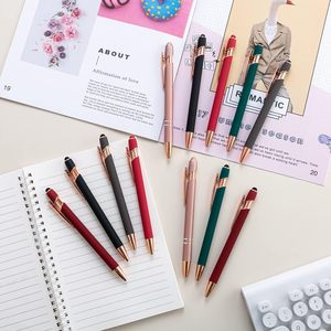 Promotional Custom 2-in-1 Capacitive Multi-Function Metal Ball <b>Pen</b> Aluminum Screen Logo Engraving Rose <b>Gold</b> Finish 1.0mm Tip - Product Image 4