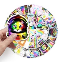 50pcs pas cher personnalisé bon prix vinyle autocollant étanche décoratif ordinateur portable dessin animé INS petit autocollant de série coloré frais