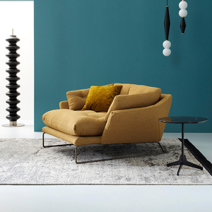 Saba canapé salon Design nordique cadre en acier velours Chaise Longue mobile pour grands/petits espaces meubles de maison Ultra-doux - Product Image 5