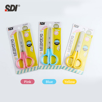 Ciseaux pour étudiants en acier inoxydable SDI, tête arrondie de sécurité, ciseaux mignons, fournitures scolaires et de bureau 0868C