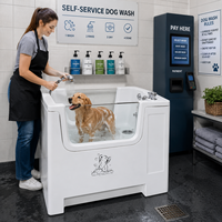 Équipement de spa pour animaux de compagnie en acrylique micro-bulles laiteux avec contrôle intelligent de la température de luxe