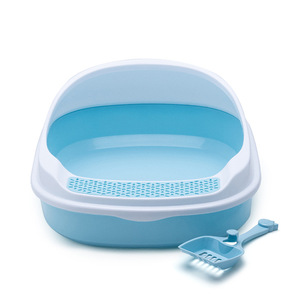 Bac à litière pour chat en résine PP, à bords ouverts, facile à nettoyer, portable, auto-nettoyant, pour l'apprentissage de la propreté - Product Image 2