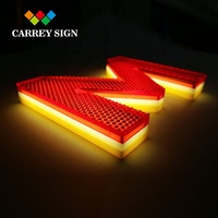 Enseigne lumineuse personnalisée Carrey Sign, lettres en relief LED, grande enseigne murale extérieure pour magasin, logo lumineux, lettres en acrylique, enseigne commerciale