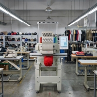Machine à broder numérique REVHON pour casquettes plates, haute précision, zone de broderie 500x300MM, fonctionnement informatisé, 1200 tr/min, vente au détail