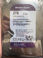 WD20PURX-64B5ZY0 Purple 2TB Hard Drive Internal SATA Mekanik dengan Cache 64MB Ukuran 3.5" 5400 RPM untuk Desktop