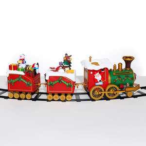 Vía de tren navideña con un diámetro de 1,35 metros, decoraciones para árboles de Navidad, decoraciones de ambiente, regalos de Navidad - Product Image 5