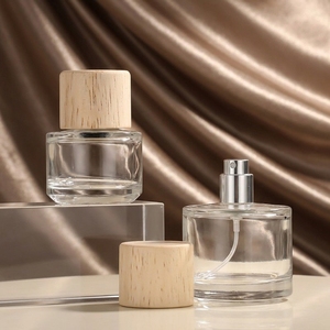 Botellas de Spray Transparentes de 30/50/100 ml con Tapa de Madera de Haya, Frascos Recargables Vacíos para Perfume y Aroma, Gran Venta - Product Image 3