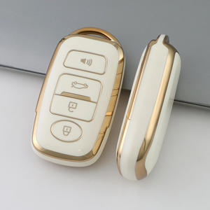 Housse de clé en TPU à bord doré, directement du fabricant, pour PERODUA - Étui de protection brillant pour Axia, Myvi, Bezza, Alza, Aruzmry - Product Image 2
