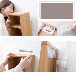 Étagère murale, étagère murale, support mural gratuit avec crochets, rangement mural pour manteaux, crochets à clés, rangement mural, étagère - Product Image 6