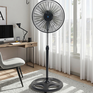 Ventilateur sur pied de 16 pouces, 5 pales en plastique, noir, usage domestique et extérieur, commande mécanique, OEM, réglable, nouveau, meilleur prix - Product Image 4