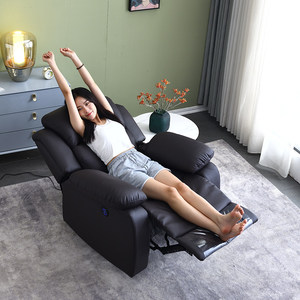 Fauteuil de cinéma électrique inclinable et à bascule en cuir véritable avec fonctions de manucure et de pose de cils, mobilier de salon pour la maison - Product Image 5