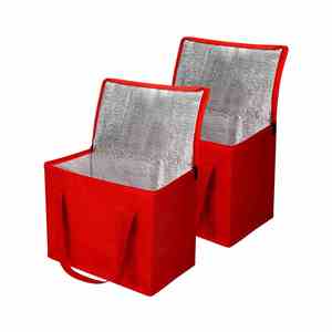Sac isotherme personnalisé rouge grande capacité réutilisable pour aliments – Vente en gros à chaud - Product Image 2