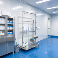 Support de nettoyage multifonctionnel en acier inoxydable 304 sur mesure, service personnalisé pour salles blanches GMP, laboratoires et industries alimentaires