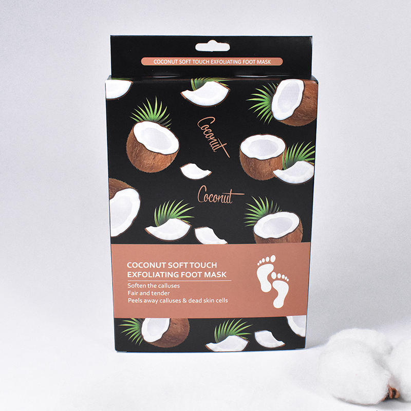 Masque exfoliant pour les pieds à la noix de coco
