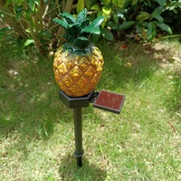 Lampe LED solaire décorative étanche en forme d'ananas pour allée de jardin, lumière blanc chaud pour aménagement paysager et usage routier