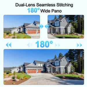 Caméra tourelle PoE GWSECU à double objectif 2x4MP avec dissuasion active, vision nocturne couleur, grand angle, 8MP, carte SD, étanche - Product Image 3