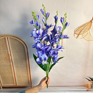 Bouquet de glaïeuls de mariage Glaïeul artificiel à 5 broches Fleur artificielle Orchidée épée - Product Image 1