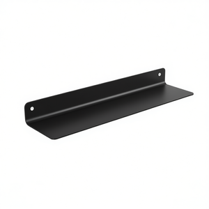 Étagère Saeta 454 mm en métal noir à fixer au mur, rangement pour salle de bain, design minimaliste - Product Image 3