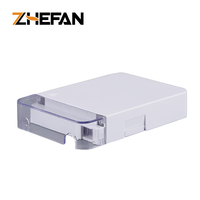 Roseta de salida óptica de fibra dúplex para interiores ZHEFAN FTTH 1-2 núcleos Ftth Atb caja de pared terminación placa frontal toma de fibra óptica