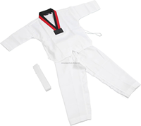 Pantalon d'uniforme de Taekwondo noir brodé avec ceinture TKD et vêtements Kwon blancs – Fournitures de Taekwondo en promotion
