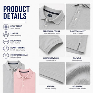 Camiseta Polo de Rendimiento Unisex con Logotipo Personalizado, 23 Colores, Transpirable, Suave, Informal de Negocios, Uniforme de Golf para Equipos, Venta al por Mayor, Tallas S-4XL - Product Image 4