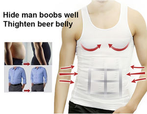TopOne, venta al por mayor, chaleco moldeador de cuerpo para hombres, camiseta, Control de Abdomen Abs, ropa moldeadora de compresión adelgazante - Product Image 4