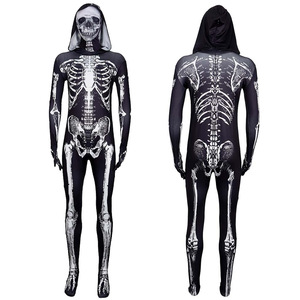 Costume de cosplay squelette, combinaison intégrale, costume de jeu de rôle pour fête d'Halloween, taille adulte, matière polyester - Product Image 3