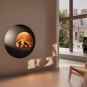 Caminetto Circolare Personalizzato di Alta Gamma con Fiamma Reale <span class=keywords><strong>a</strong></span> <span class=keywords><strong>Legna</strong></span>, Design Contemporaneo di Lusso, Modello 3D Progettato per Interni - Product Image 4