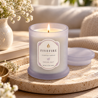 Bougie artisanale à la cire de soja parfumée à la passion fruit, à une seule mèche, dans un bocal en verre, décoration d'intérieur, mariage