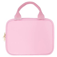 Sac isotherme en nylon rose, léger, portable, avec fermeture éclair, pour la plage, sac à déjeuner
