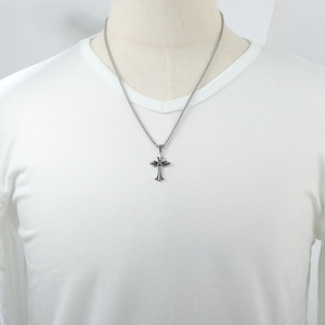 Stainless Steel <b>Cross</b> Pendant Silver Color Geometric Design For Men And Women Fashion Jewelry 122014 - Product Image 4