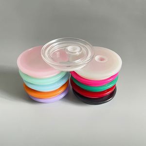 Tapas de plástico de repuesto coloridas sin BPA a prueba de fugas con orificio para pajita, tapas de PP para botellas de vidrio, venta al por mayor desde almacén de EE. UU. - Product Image 5