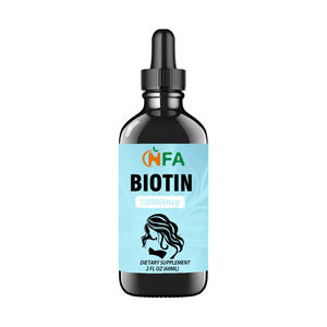 Biotina líquida de absorción rápida al por mayor, 10000mcg, gotas líquidas fáciles para el cabello, piel, uñas, cuidado vegano, sin azúcar - Product Image 1