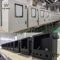Gabinete Eléctrico con Ventilación Personalizada, de Aluminio Galvanizado, para Montaje en Pared Exterior, Caja de Panel de Control Industrial