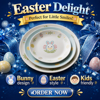 Assiettes en céramique Ostern avec motif œuf, décoration printanière, assiettes à dessert en porcelaine, assiettes à petit-déjeuner, Allemagne